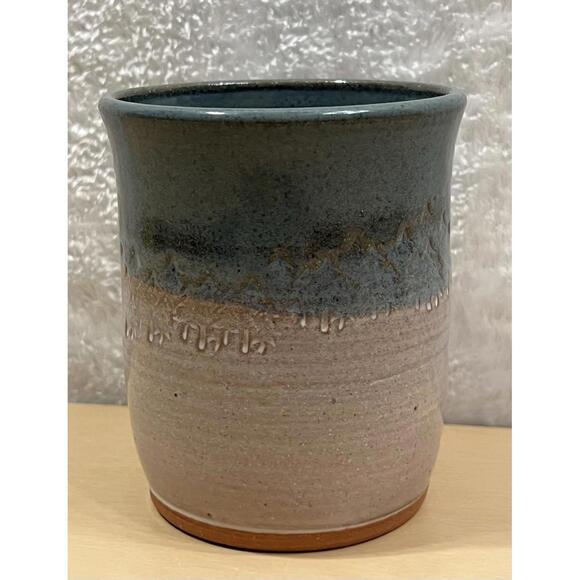 Other - Handmade Studio Pottery Cup Mug Signed Artisan Stoneware Drip Glaze